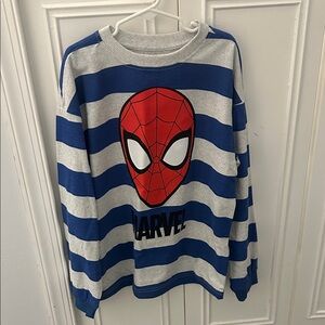 Marvel Blue and Gray Spider-Man Sweatshirt